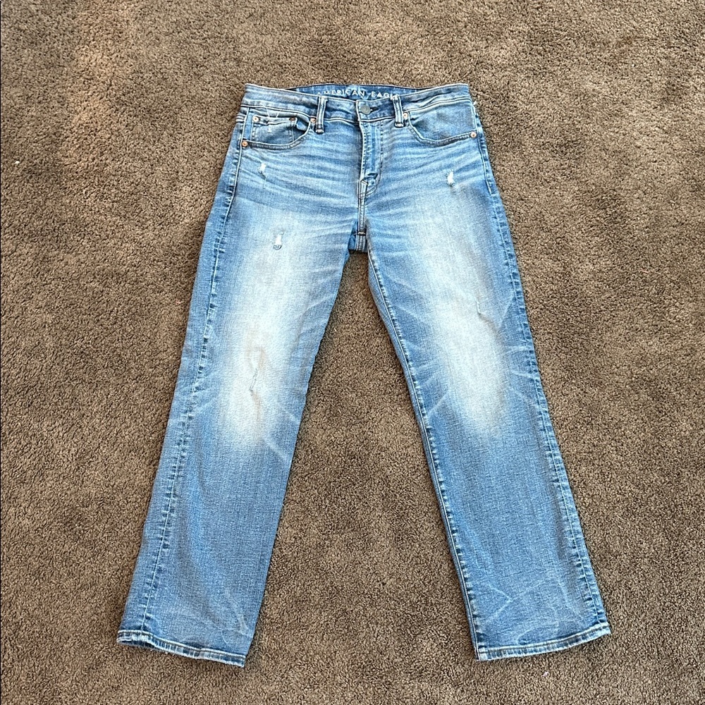 American Eagle Outfitters Light Blue Straight Jeans